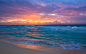 General 1920x1200 beach sunset sea sky horizon