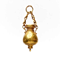 古希腊公元前2世纪，一种花瓶形状的金垂饰