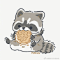 小浣熊可爱浓度过高，请勿入迷哦！ Cr：Twi/Yencatx
#插画赏析##萌宠#战翼超话