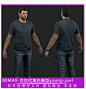 3dmax角色模型 次世代游戏男性人物young joel带血