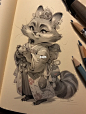 素描感！浣熊or狐狸？