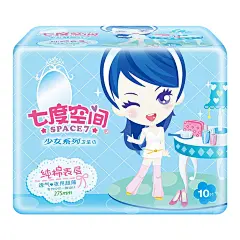 七度空间卫生巾 少女系列纯棉超薄夜用275mm 10片装-天猫超市-天猫Tmall.com-上天猫，就购了-理想生活上天猫