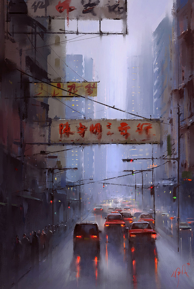 香港-伊凡__场景,城市_涂鸦王国插画
