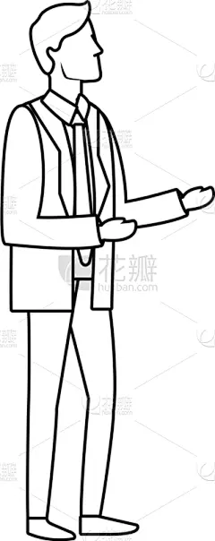 男商人,卡通,头像,商务,专业人员,经理,现代,城市