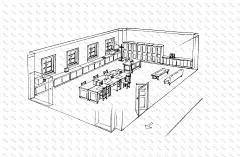 黑白线稿 漫画场景建筑-室内-交通工具 (50)
