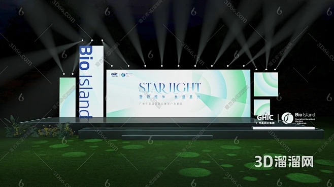 现代舞台3D模型-花瓣网