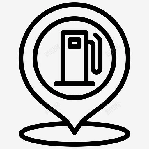 加油站位置休息区图标 平面电商 创意素材-花瓣网