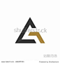 G A Letter Triangle Logo Template
