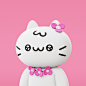 3D CGI Character design  motion graphics  nft art digital illustration artwork 캐릭터 Cat MOSTAPES