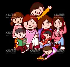 新年卡通画  - 源文件下载【酷图网】新年喜庆素材,古风素材,春节素材,恭贺新禧,节日素材,手绘卡通,人物手绘,人物插画,新年素材,手绘,新年元素,传统习俗,民俗,乡村民俗,传统民俗,贴福字,贴对联,新年送福,团圆饭贴春联,放鞭炮,穿新衣,卡通人物,恭喜发财,过新年,传统节气,小年,年夜饭,新年卡通人物,