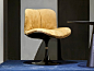 Swivel upholstered Nabuk chair MARILYN | Chair by BAXTER