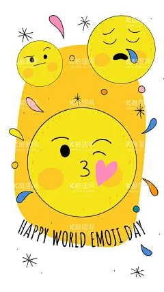 卡通表情  - 源文件下载【酷图网】卡通,手绘,表情包海报,欢乐,开心