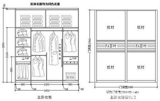 轻型主卧衣柜设计图—土拨鼠装饰设计门户
