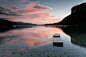 Sunset over Bahia San Patricio in Villa La Angostura. The Argentina Andes Mountains