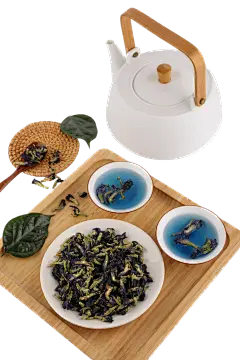 蝶豆花茶艺茶道茶叶花茶免抠元素