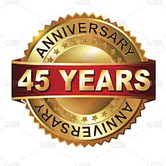 45周年金标配丝带。