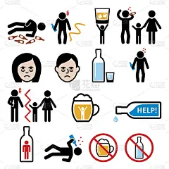 酗酒，醉鬼，嗜酒成瘾的标志
