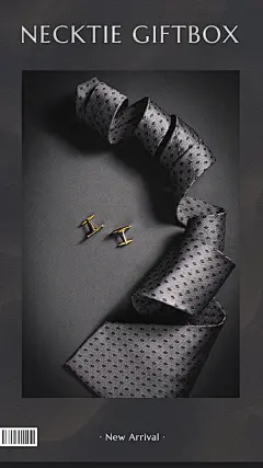Bar Code Element Fashion Style Necktie Giftbox Ecommerce Story