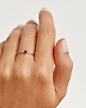 黑色版 Heart 银色戒指 - 925 sterling silver