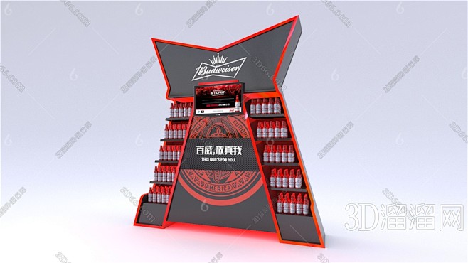 【酒柜3D模型下载】-酒柜3D模型素材下...
