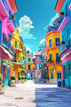 C4D电商城市场景虚拟空间设计