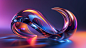 3D iridescence colorful abstract holograph twist shape :: Behance