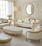 Luxury Italian Ivory Louis Reproduction Sofa : Luxury Italian Ivory Louis Reproduction Sofa, explore and discover beautiful cream and gold Italian reproduction sofas at Juliettes interiors.