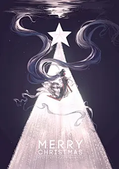 P站 二次元 插画 少女 头像 原创 壁纸 初音未来 VOCALOI 圣诞节 圣诞节初音