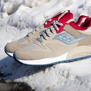 Saucony Grid 9000 酒红...