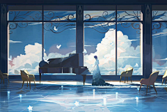 -一二山采集到当代画师-MORNCOLOUR