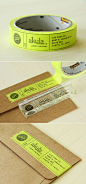 DIY custom masking tape address labels