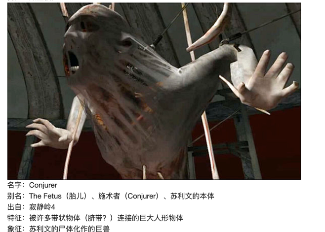 寂静岭怪物资料集合本