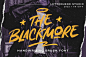 复古粗糙手绘手写毛笔笔刷效果签名英文字体安装包 The Blackmore – Brush Font插图