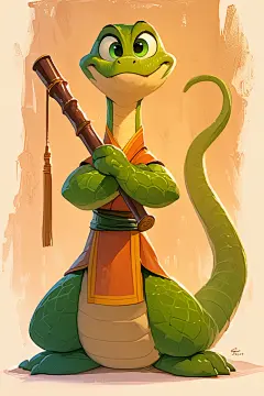 蛇年蛇动物拟人形象