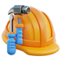 Hammer and Screw  3D Icon