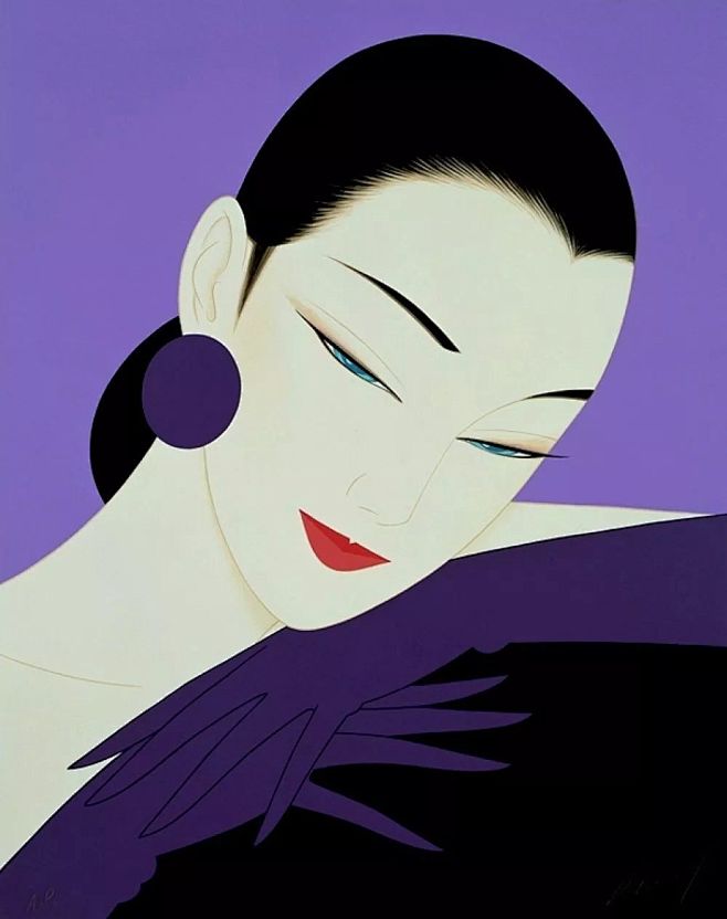 风情万种的东方女子日本画家鹤田一郎作品欣赏