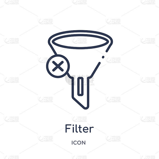 Linear filter icon from Blogger and influencer out