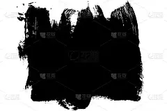粗红的手绘画笔条纹。矢量黑色墨迹画笔笔划。绘制背景高度详细。肮脏的设计元素, 框, 文本框架。弯曲或