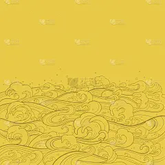 矢量背景波浪在传统的东方风格。