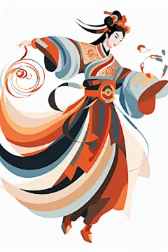 剧种文化传统戏剧角色人物元素插画