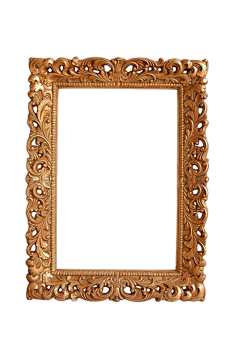 欧式复古贵族相框边框花纹金色古典画框油画框png图片装饰ps素材item
