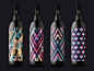 另一例是德国葡萄酒品牌MotifWine，他们尝试了一系列几何与颜色的组合方式，有点像酒瓶包装界的现代艺术实践者。