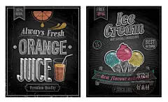 美食餐饮手绘粉笔黑板促销海报招贴 矢量海报EPS设计素材库 G175-淘宝网