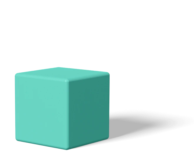 3d cube icon angle view 