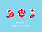 Red Panda Christmas - Free desktop wallpapers#插画##动物##萌##狐狸##圣诞节##表情##表情包##贴纸#