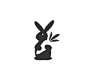 Bunny holding rabbit, animal negative space logo designs, Best modern minimal illustration, clean and simple icons Designed by Aditya Chhatrala