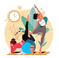 运营插画-健身小常识_是歪歪a-