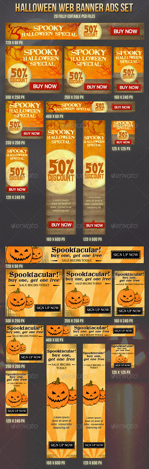 Halloween Banner Ads...