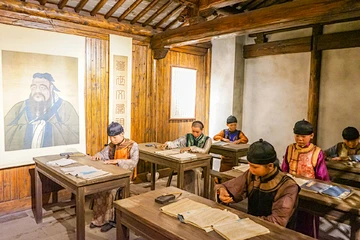 古代私塾 孔子学堂-花瓣网