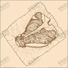 手绘版画牛排 【酷图网】手绘版画,手绘插画,复古版画,牛,牛排,牛肉,美食,火锅,烧烤,午餐,肉类,餐饮,香料,猪肉,羊肉